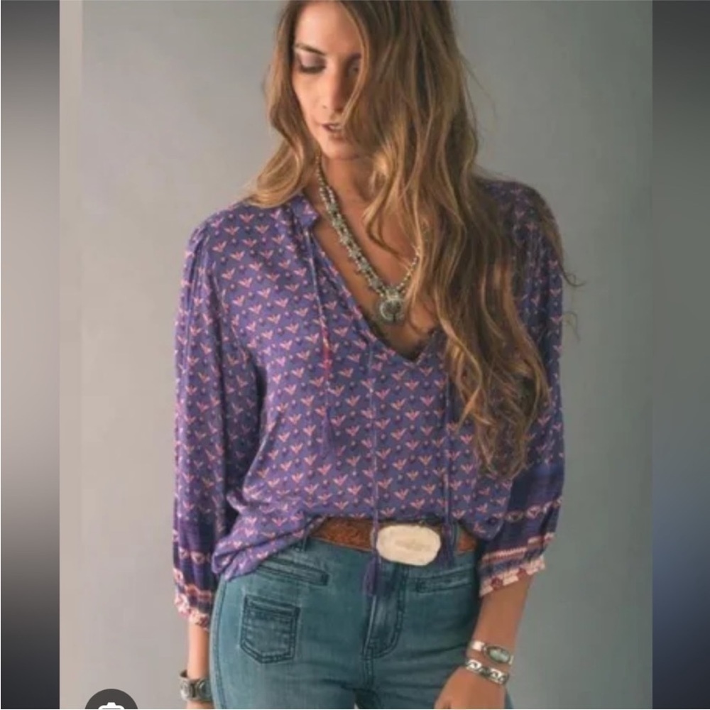 EUC Spell Sunset Road purple blouse - Picture 3 of 12